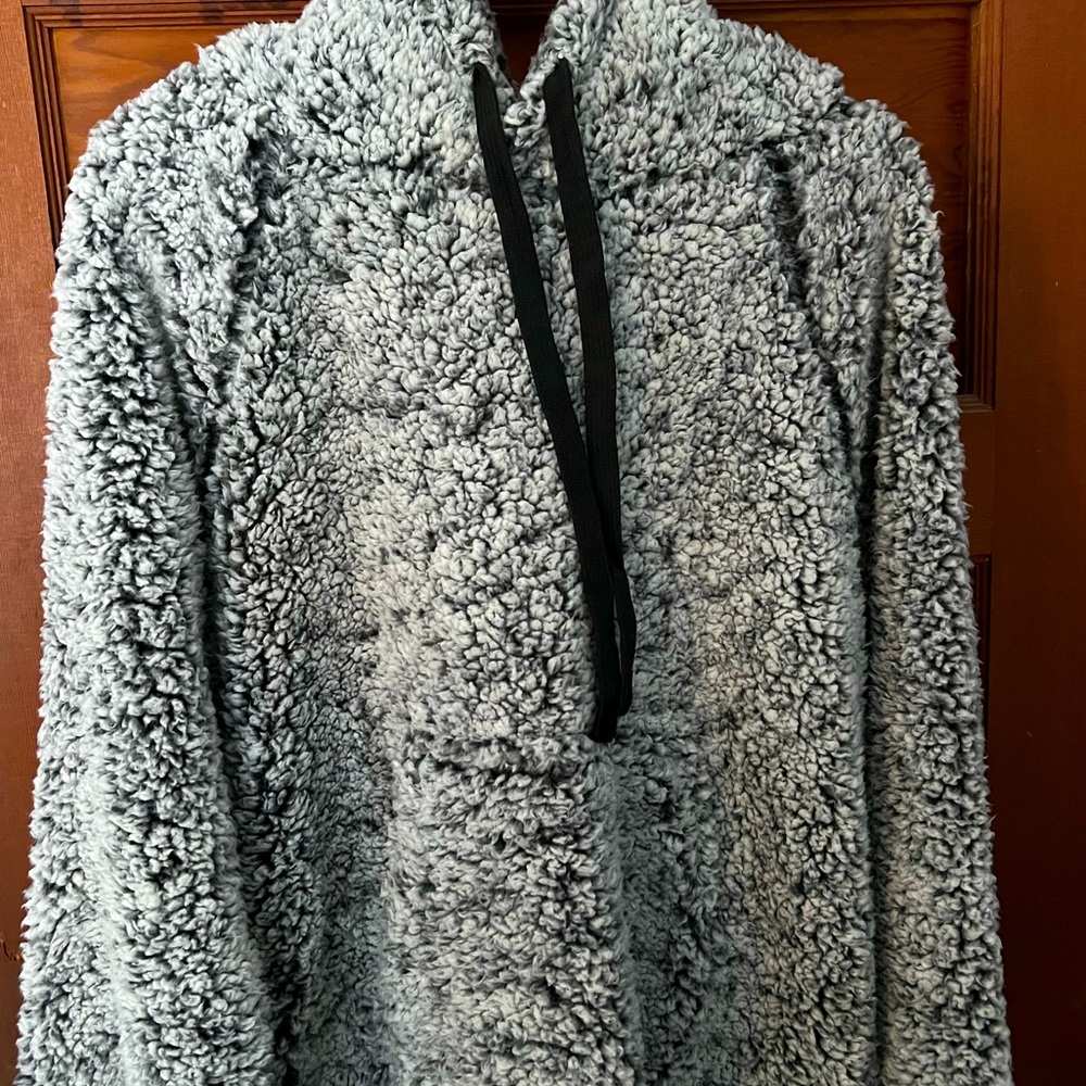 Mia & Tess Fluffy Sherpa Pullover Hoodie